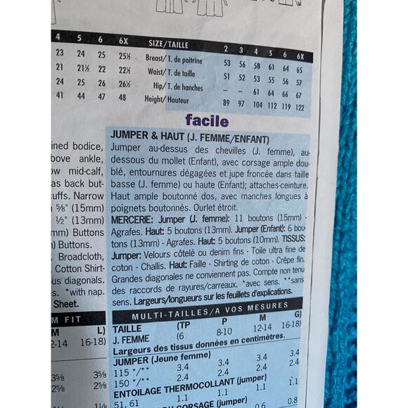 Butterick Sewing pattern 5159 mom girls top dress - Picture 6 of 7